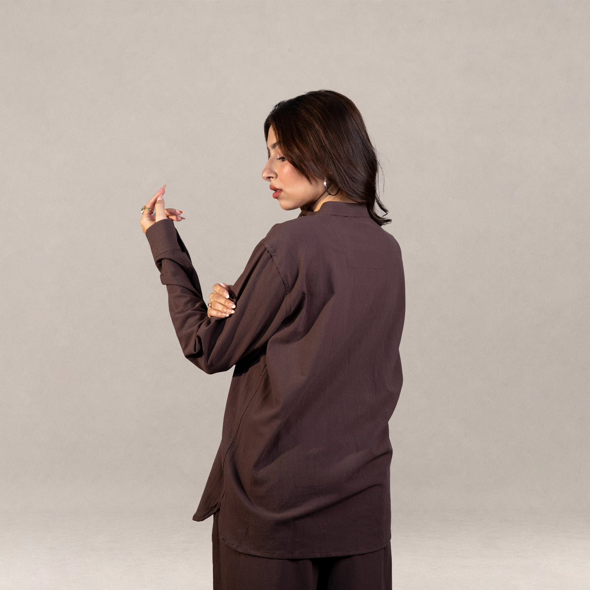 Sorrento Popover Henley Shirt –  Brown