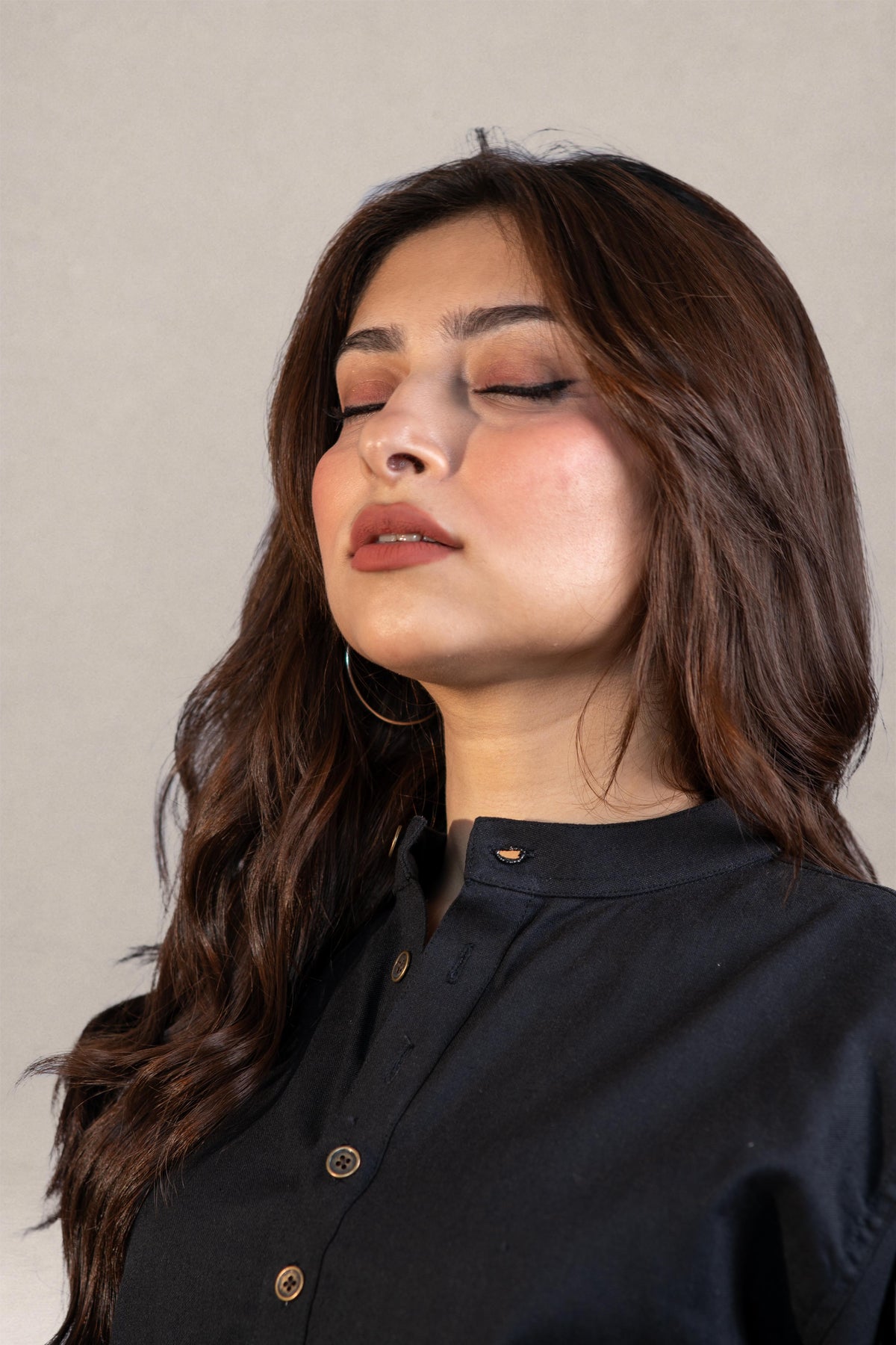 Sorrento Popover Henley Shirt – Jet Black