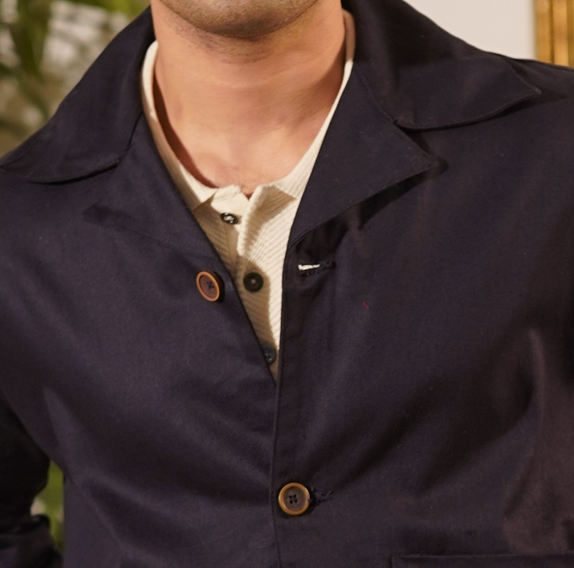 Salvatore Navy Oversized Safari