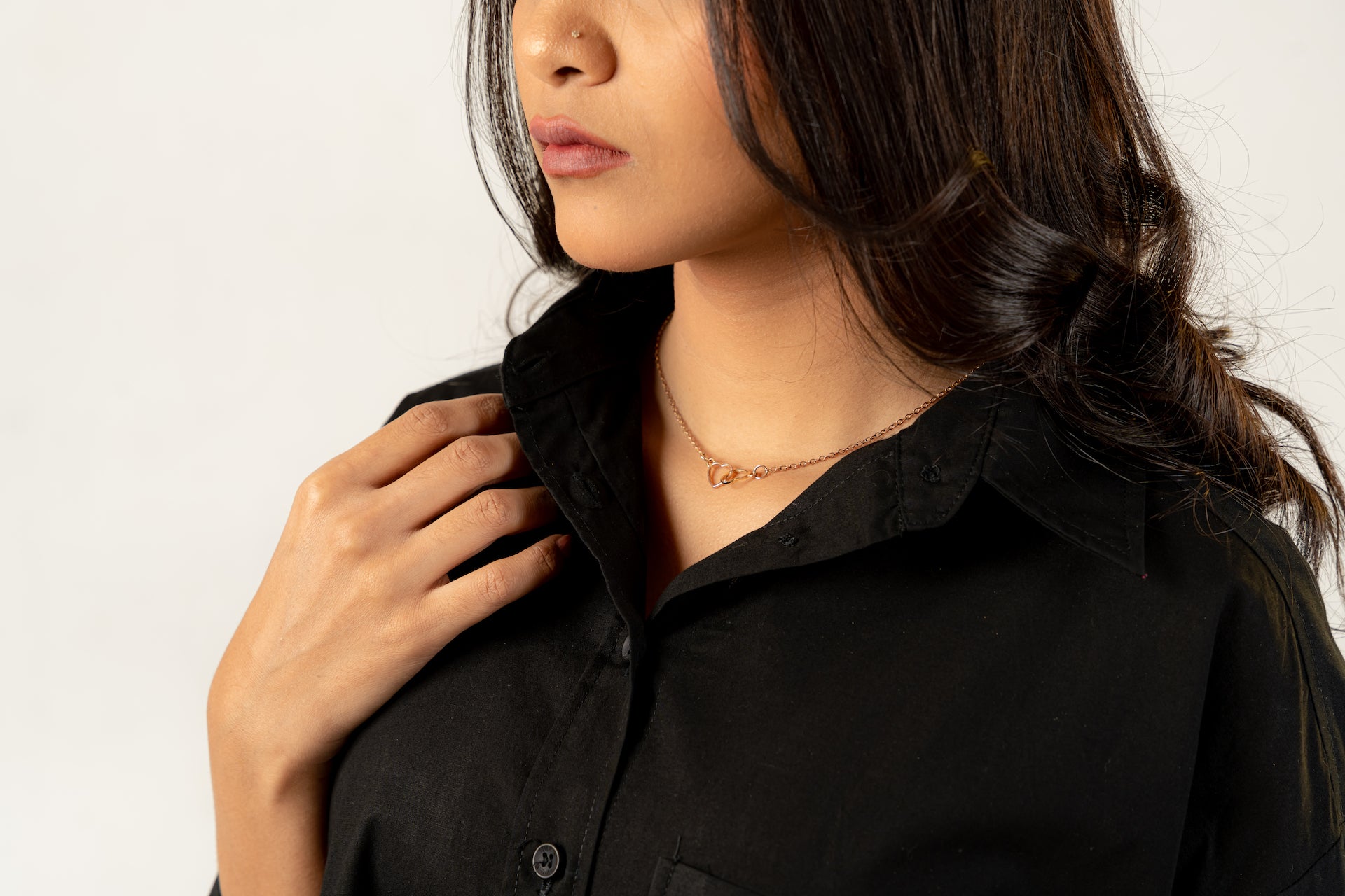 Black Oversized Poplin Shirt