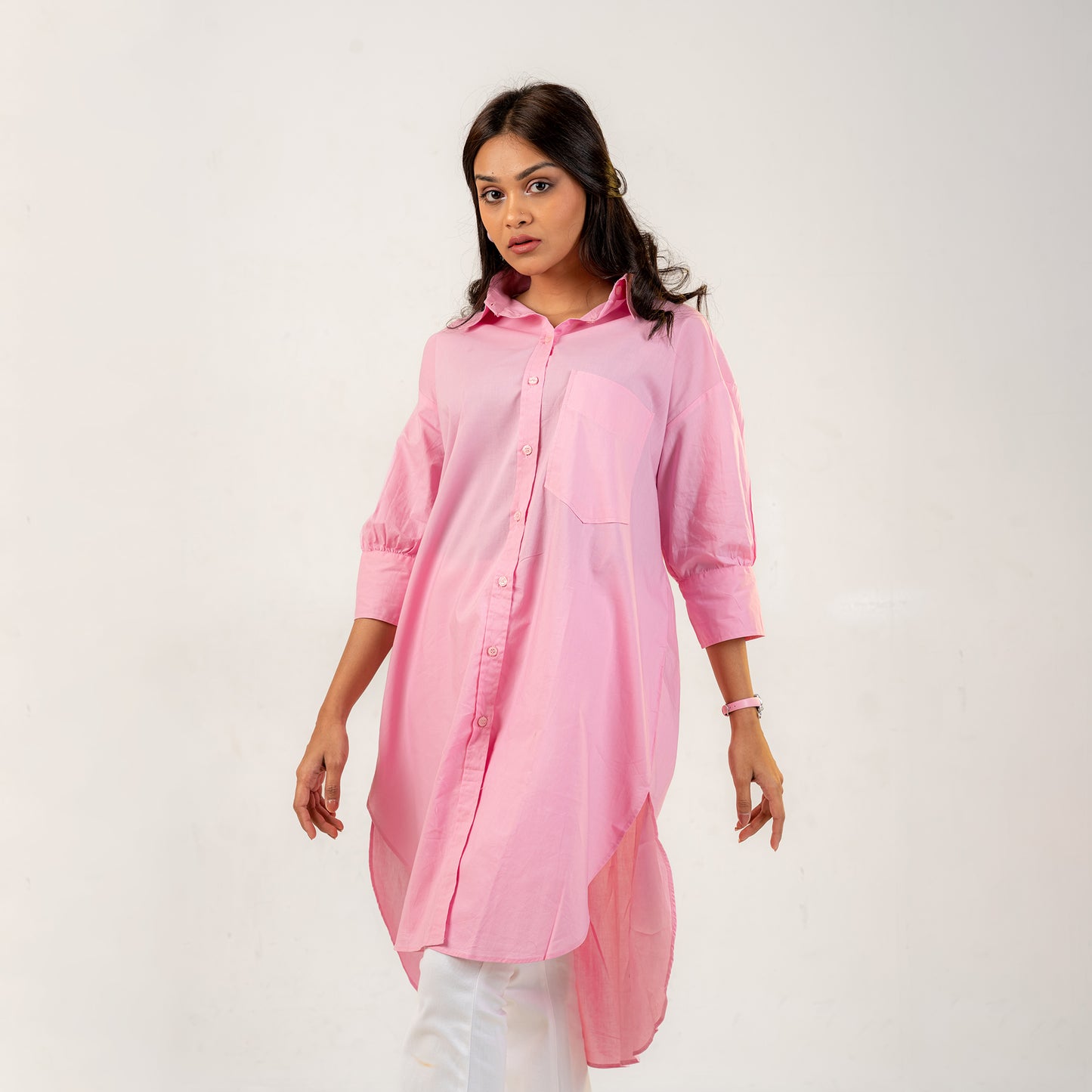 Light Pink Oversized Poplin Shirt