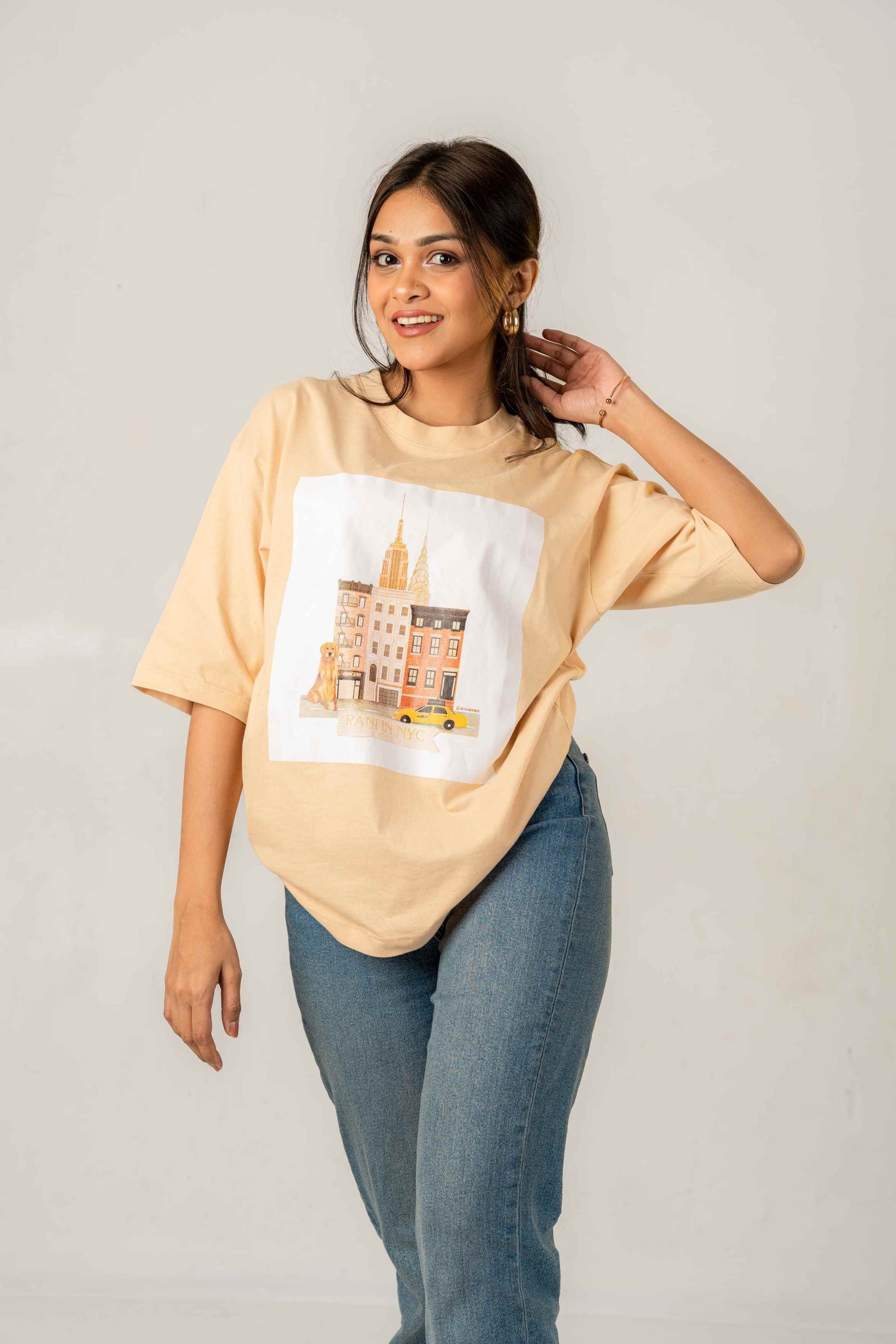 Rani in NYC Drop Shoulder Graphic T-Shirt