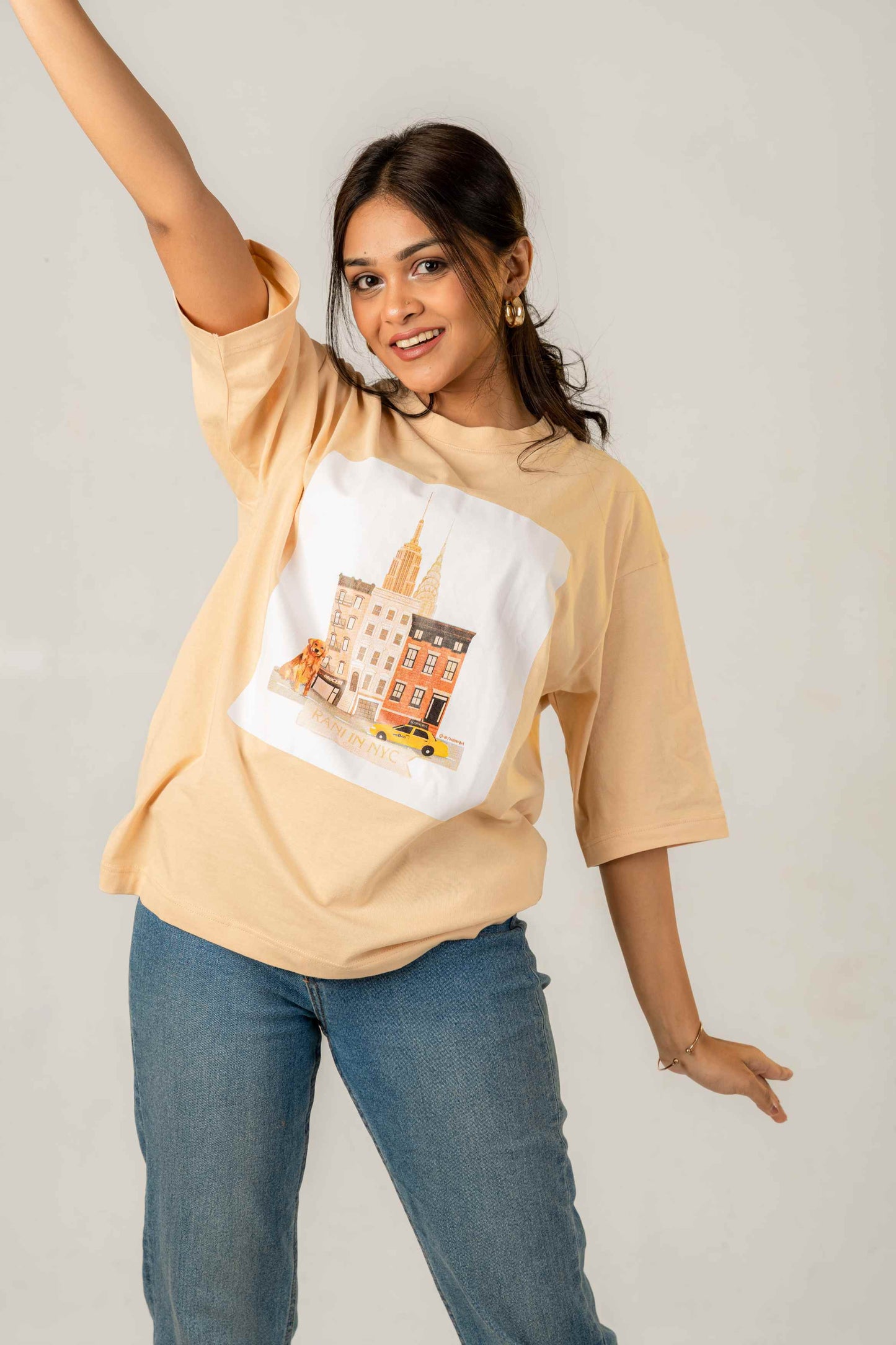 Rani in NYC Drop Shoulder Graphic T-Shirt
