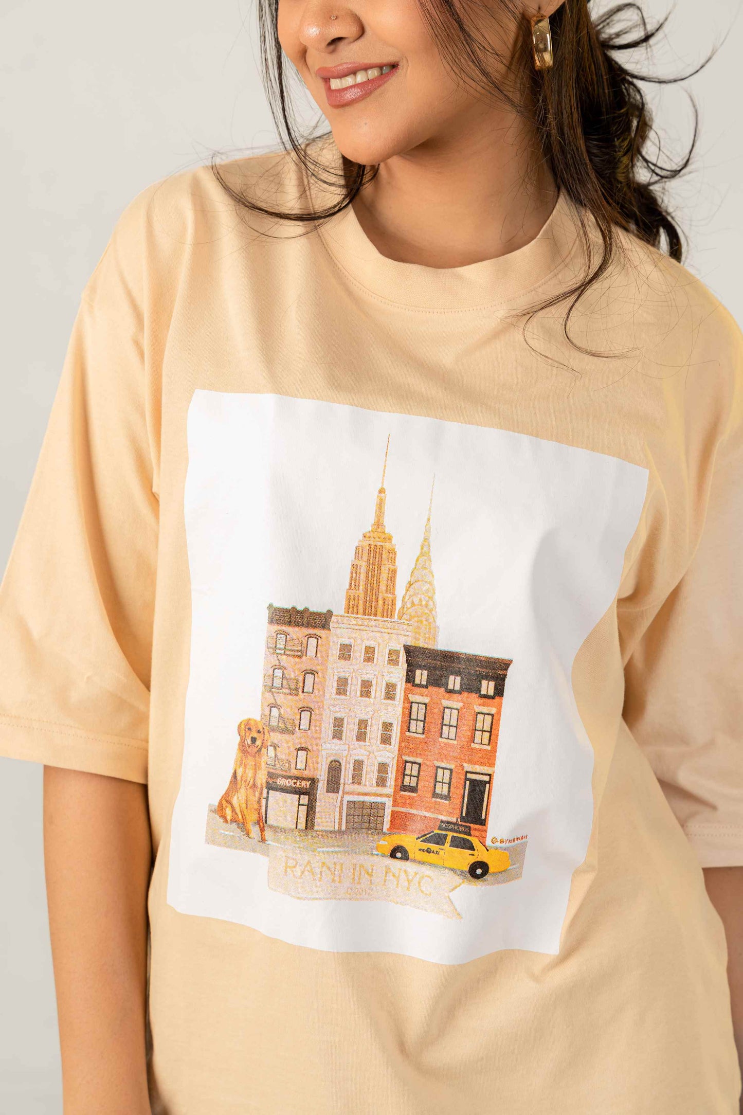 Rani in NYC Drop Shoulder Graphic T-Shirt