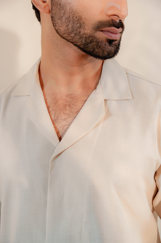 Omeir Contemporary Panjabi – Oatmeal Khaadi