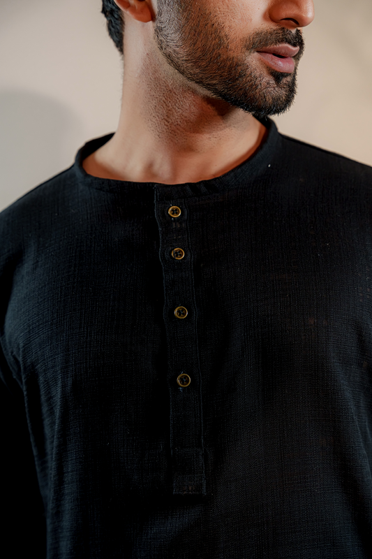 Shehzan Contemporary Panjabi – Jet Black