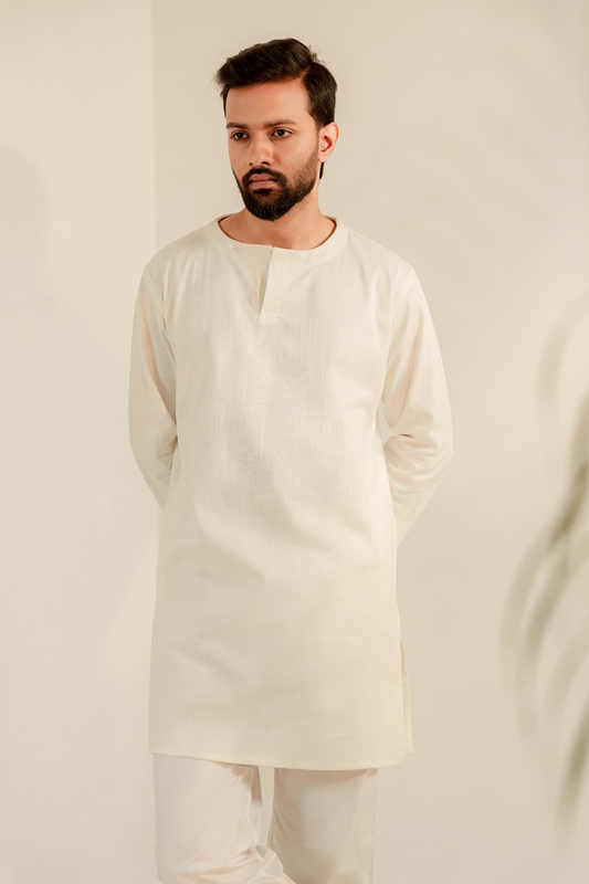 Kiyaan Khaadi Panjabi – White