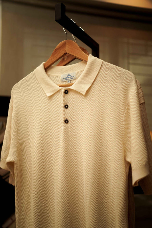 Bologna Ivory Knit Polo