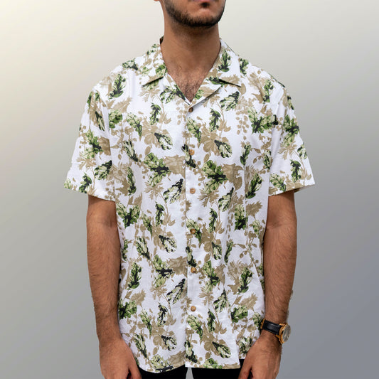 Green Floral Print Shirt