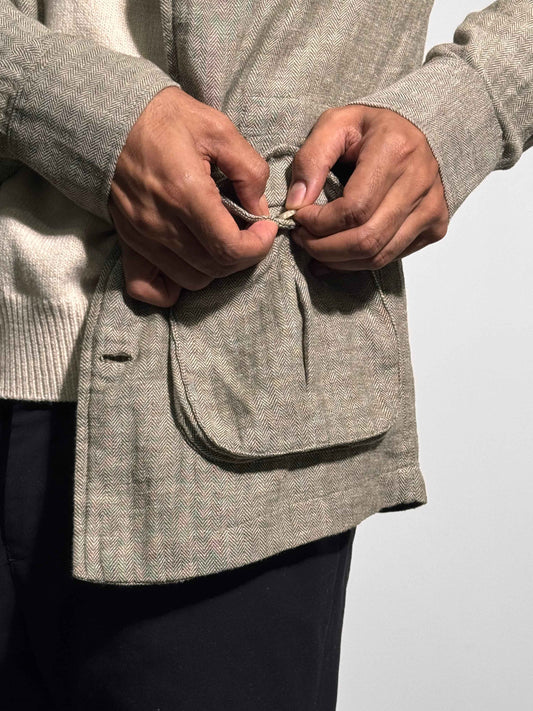 Olive Herringbone Safari