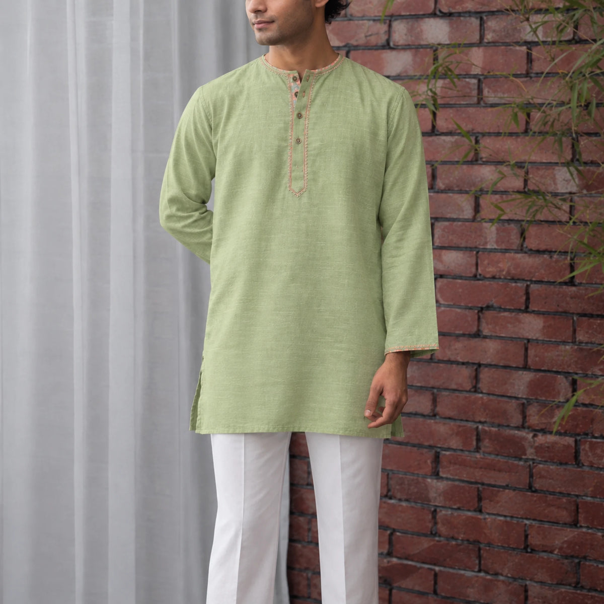 Aarish Embroidered Kurta - Seafoam Green