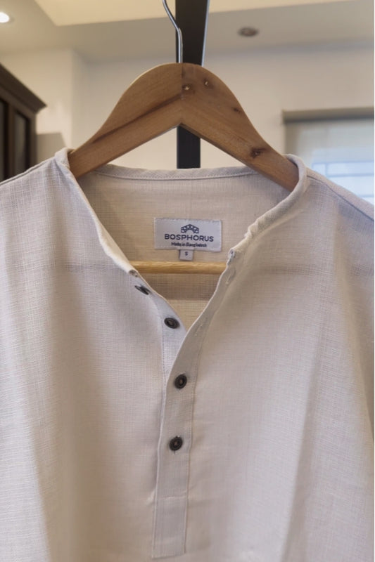 Shehzan Contemporary Panjabi In Oatmeal