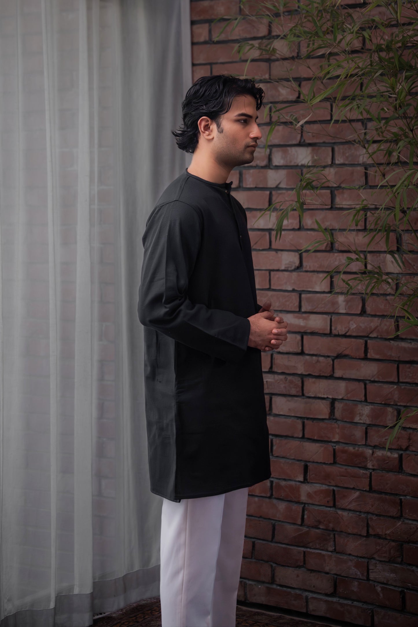 Shehzan Contemporary Panjabi – Jet Black
