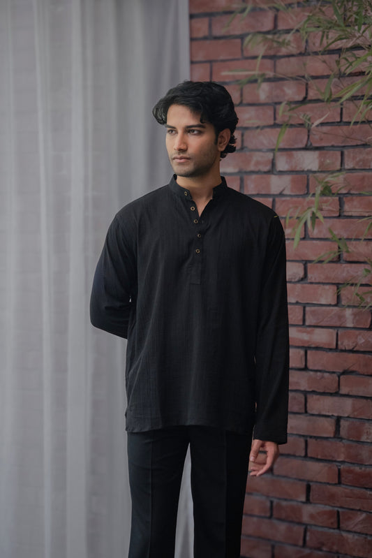Naeel Contemporary Kurta In Black