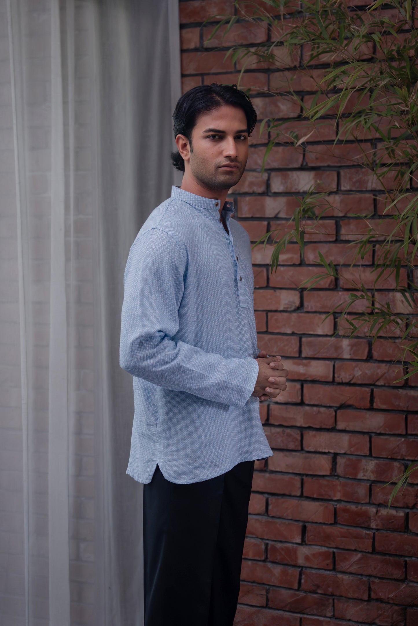 Naeel Contemporary Kurta in Light Blue