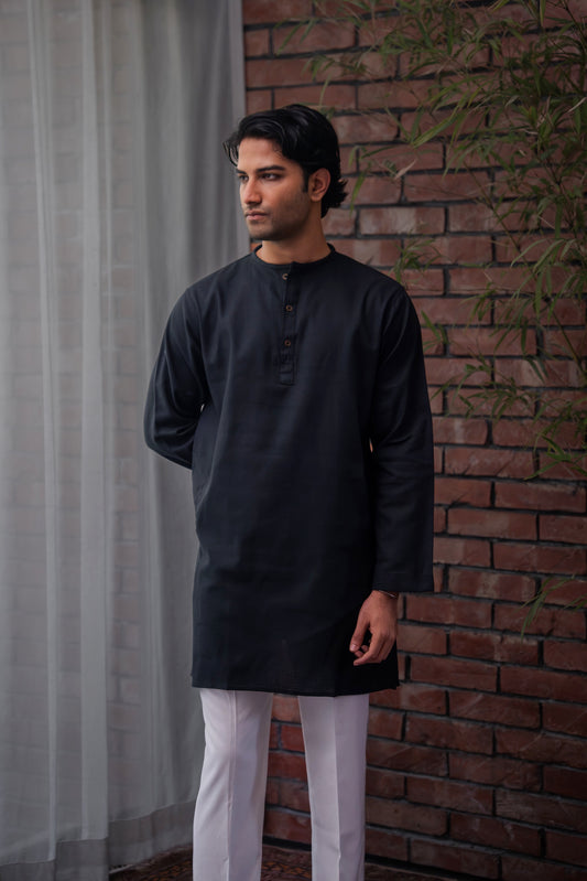 Shehzan Contemporary Panjabi – Jet Black