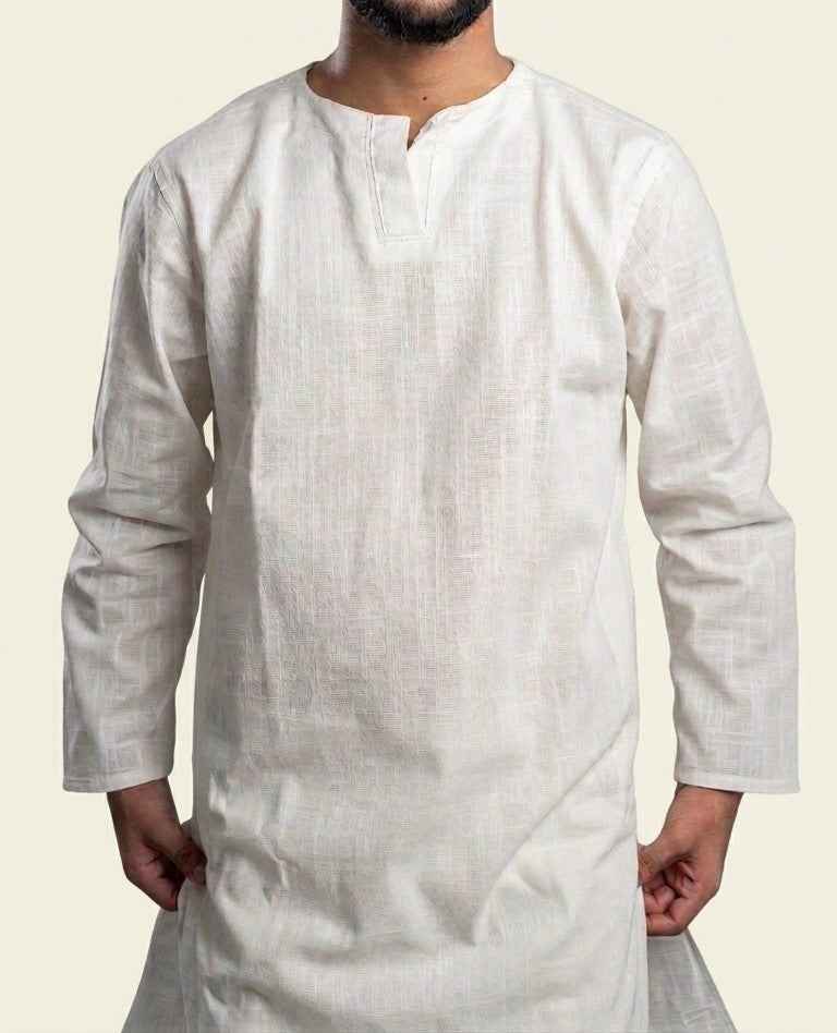 Kiyaan Khaadi Panjabi – White