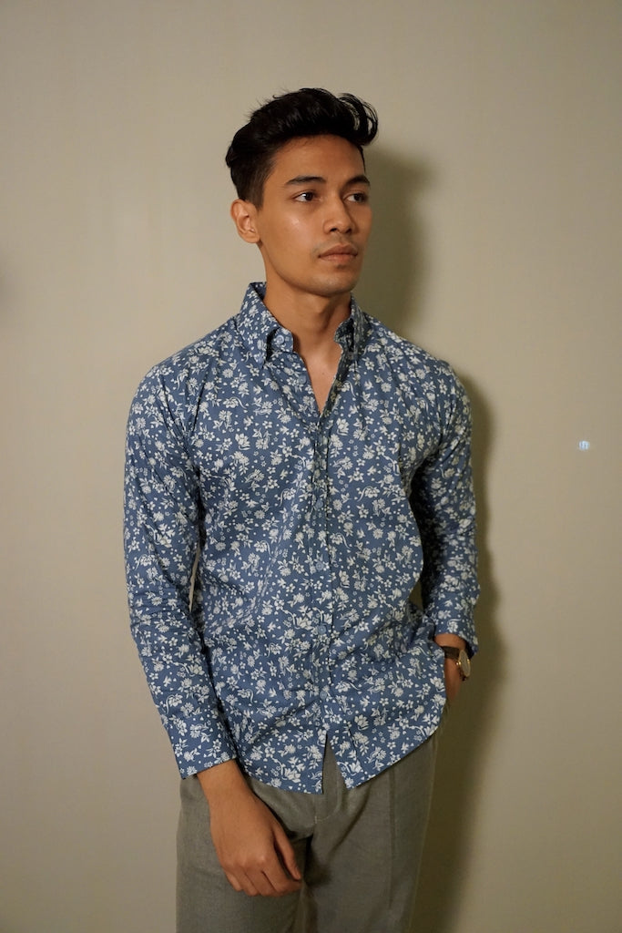 Blue Floral Shirt - Bosphorus Fashion Ltd.