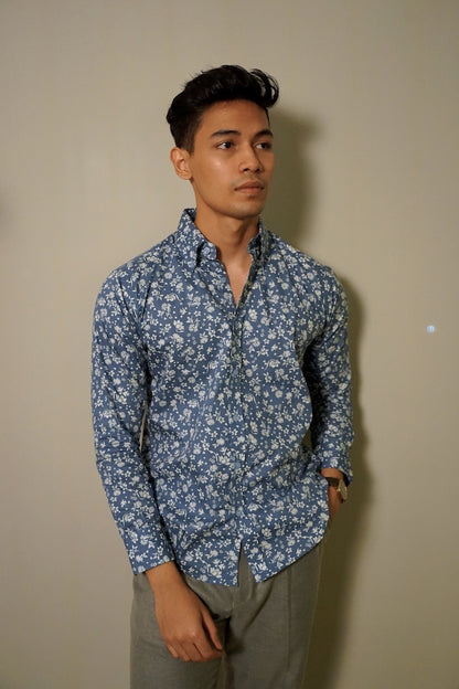 Blue Floral Shirt - Bosphorus Fashion Ltd.