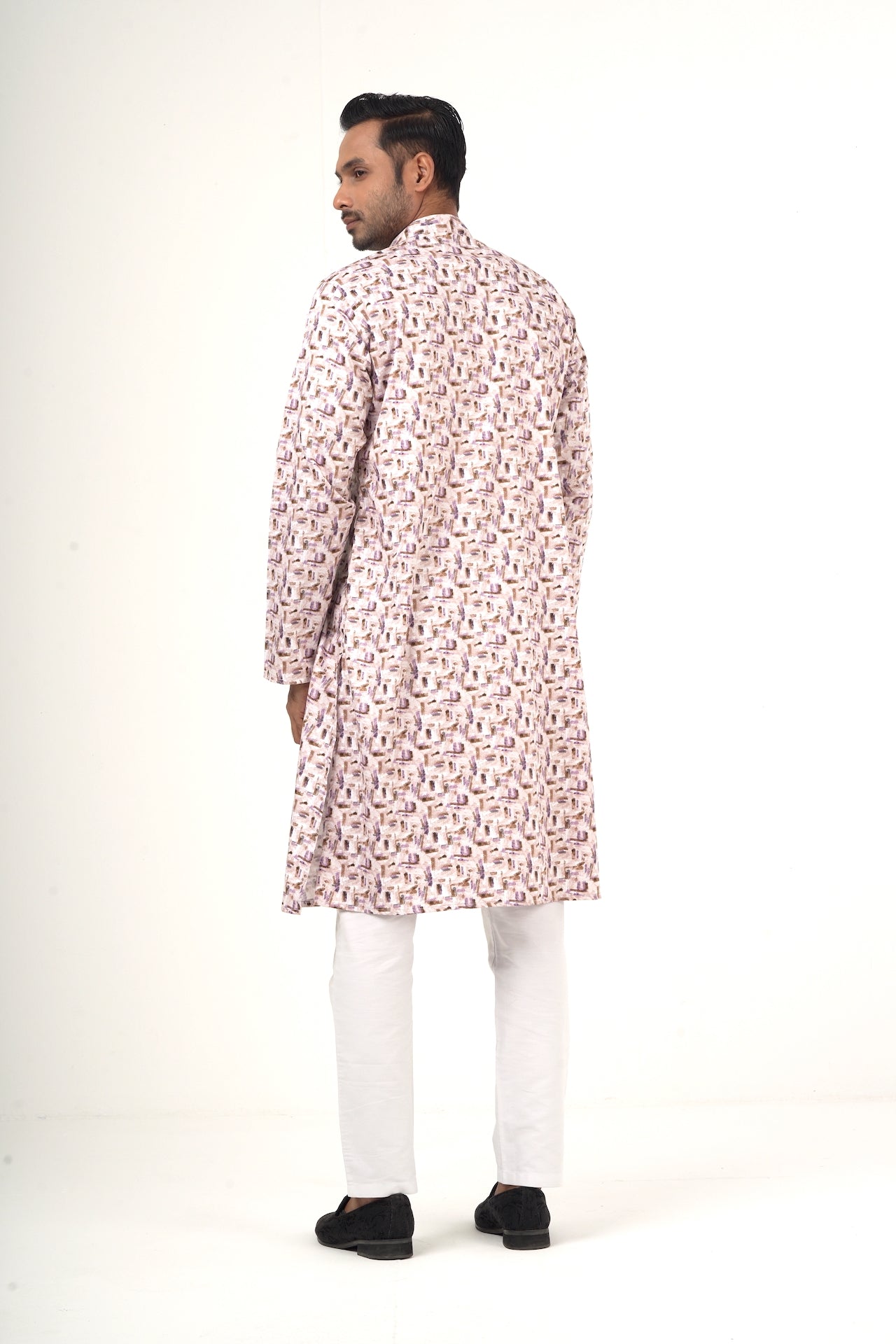 Lavender Colour Blocks Kurta - Bosphorus Fashion Ltd.