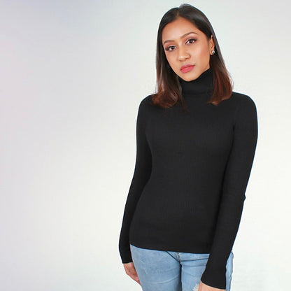 The Classic Ribbed Turtleneck Sweater - Bosphorus Fashion